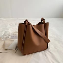 Popular vintage women's bucket bag fashion texture shoulder bag