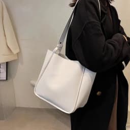 Popular vintage women's bucket bag fashion texture shoulder bag