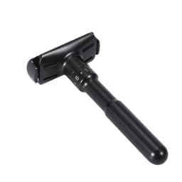 Mingshi Metal Adjustable Safety Razor Travel Double Edge Classic Men Shaving Black Hair Removal Shaver with 5 Blades