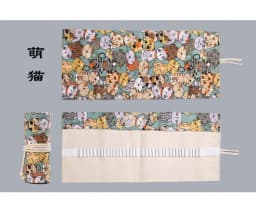 72 Holes Roll Colored Kawaii Pencil Case School Supplies Art Pen Bag Student Cute Large Pencil Cases Pen Bag Stationery