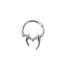 Tribal Fangs Flower Heart Drop Septum Piercing Clicker Segment Nose Rings Daith Conch Hoop Earring 100% 316L Surgical Steel 16G