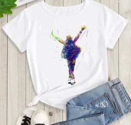 Michael Jackson Graphic Printed Tshirt Harajuku Rock Fashion Casual Short Sleeve Crew Neck Plus Size T Shirt Women