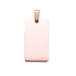 10pcs /Lot No Fade Stainless Steel Rectangle Army ID Blank Dog Tags Pendant Necklace Jewelry Findings 20X40mm Wholesale