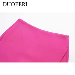 DUOPERI Women Fashion Plain Asymmetric Skirt Style Shorts Female Chic Elegant Sweet Lady Casual Short Skorts Culottes