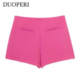 DUOPERI Women Fashion Plain Asymmetric Skirt Style Shorts Female Chic Elegant Sweet Lady Casual Short Skorts Culottes