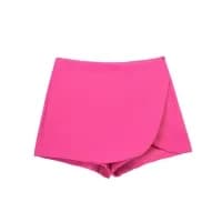 DUOPERI Women Fashion Plain Asymmetric Skirt Style Shorts Female Chic Elegant Sweet Lady Casual Short Skorts Culottes