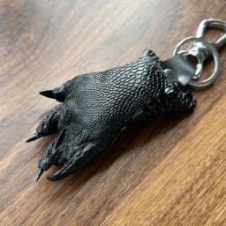 Genuine Crocodile Claw Keychain Real Leather Alligator Foot Key Ring Taxidermy Car Key Case Carabiner Hook Charm Pendant for Men