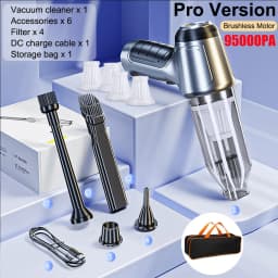 Car Vacuum Cleaner 95000PA Strong Suction Wireless Vacuum Cleaner for Car Home 2in1 Handheld Portable Vacuum Cleaner Blower