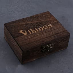 Stainless Steel Viking Vegvisir Compass Bracelet Men Stainless Steel Odin Rune Wristband Cuff Bracelet Nordic Jewelry Wooden Box