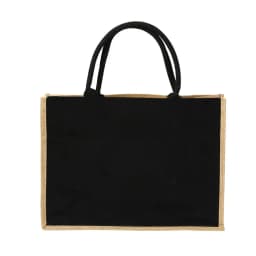 New Environmental Protection Gunny Bag Linen Shoulder Bag Floral Lettered Print Pattern Jute Imitation Sack Women's Shopping Bag