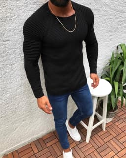 New Arrivals Pullover Men O-neck Solid Color Long Sleeve Warm Slim Sweaters Men Men's Sweater Male Clothing