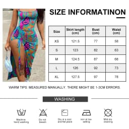 Women Summer Sexy Suspender Long Dress Split Printing Tie Up Dress Fashionable Elegant Club Beach Party Clothing