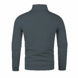 Men's semi-turtleneck zipper sweater Men's fall/winter loose sweater casual pullover long-sleeved sweater