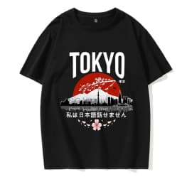 Women Men Gothic Mange Tshirt Tokyo Y2k T-shirt 2000s Funny Graphic Tee Shirt Hip Hop Streetwear Korean Style Clothes Tops Femme
