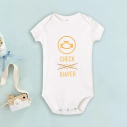 Funny Poopy Diaper Baby Romper Check Engine Baby Bodysuit Cute Mechanic Infant Bodysuits Boys Girls Clothes Newbron Gift