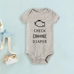 Funny Poopy Diaper Baby Romper Check Engine Baby Bodysuit Cute Mechanic Infant Bodysuits Boys Girls Clothes Newbron Gift