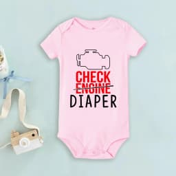 Funny Poopy Diaper Baby Romper Check Engine Baby Bodysuit Cute Mechanic Infant Bodysuits Boys Girls Clothes Newbron Gift