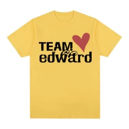 Jacob Wears Team Edward Organic Cotton T-shirt Twilight Fans Clothing Vintage T Shirt Men Women Fashion Casual Oversized Tshirts