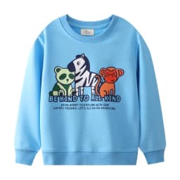 5-7T New Autumn Blue Elmo Sweatshirts Baby Boy Girls Cartoon Shirts Fashion Clothing Long Sleeve Hoody Boys Girls Tops