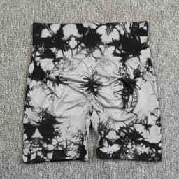New Tie Dye Yoga Shorts Women Fitness Leggings Seamless Knitted Outdoor Running Sports Tights High Waist Butt Lift Elastic Pants