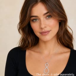 Pendant Large Infinity Summer Brand New Fine Jewelry Europe 925 Sterling Silver Trendy Gift For Women