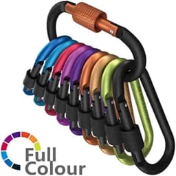 10PCS Tactical Carabiner Tourist Carabin Clip Keys Keychain Set Aluminum Alloy Camping Survival Buckle Multi Tool Key Holder