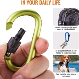 10PCS Tactical Carabiner Tourist Carabin Clip Keys Keychain Set Aluminum Alloy Camping Survival Buckle Multi Tool Key Holder