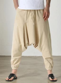Men Cotton and Linen Pants Harem Pants Baggy Casual Oversize Loose Joggers Wide Leg Pants Yoga Drop Crotch Trousers Hip Hop