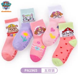 Original Paw Patrol 10PCS=5Pairs Children Socks Baby Boy Sock Age 3-8Y Chase Marshall Rocky Rubble Zuma Boys Girls Cotton Socks
