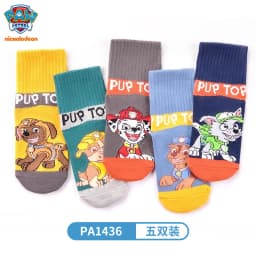 Original Paw Patrol 10PCS=5Pairs Children Socks Baby Boy Sock Age 3-8Y Chase Marshall Rocky Rubble Zuma Boys Girls Cotton Socks