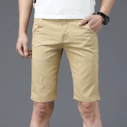 2024 Summer Thin Casual Shorts Men's Casual Big Pocket Pants Fashion Straight Slim Male Knee Length Straight Beach Shorts