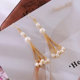 100% Natural Freshwater Pearl 14K Gold Filled Female Tassels Drop Earrings Wholesale Jewelry For Women Anti Allergy Gifts