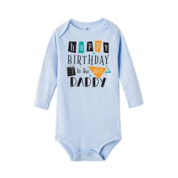 Baby Rompers Happy Birthday To The Dad Print Infant Bodysuit Boys Girls Clothes Daddy Birthday Present Jumpsuit Toddler Outfits