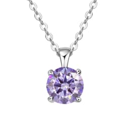 JoyceJelly Classic Four Prong 1ct Moissanite Necklace Women's 925 Sterling Silver Plated 18k Gold Pendant Luxury Fine Jewelry
