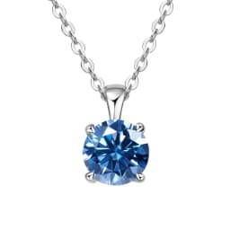 JoyceJelly Classic Four Prong 1ct Moissanite Necklace Women's 925 Sterling Silver Plated 18k Gold Pendant Luxury Fine Jewelry