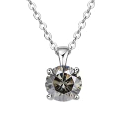 JoyceJelly Classic Four Prong 1ct Moissanite Necklace Women's 925 Sterling Silver Plated 18k Gold Pendant Luxury Fine Jewelry
