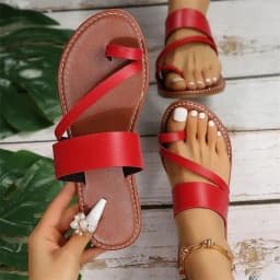 Women Minimalist Thong Sandals 2024 New Fashion Flat Sandals Summer Outdoor Beach Vacation Leisure Woman Shoes