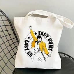 Queen Freddie Mercury Shopping Bags for Women Casual Tote Bag Eco Resuable Large-capacity Handbag Bolsa Feminina