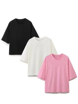 HH Women Short Sleeve T-Shirts O Neck Loose Casual Top Simple Basic 2024 Summer New Woman Chic Tops Solid T Shirt