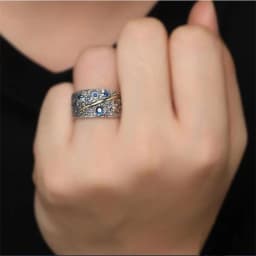 New Arrival Silver 925 Ring Male Jewelry Dominant Personalized Retro Ring For Men Jewelry Wide Starry Sky Opening Hand Ornament