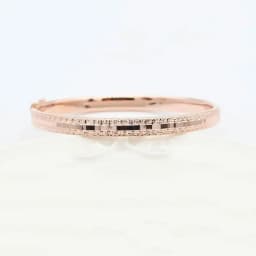 Plated 14K Rose Gold Shiny Geometric Charm Bracelet for Women Classic Design Charm Engagement Jewelry