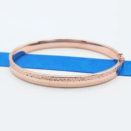 Plated 14K Rose Gold Shiny Geometric Charm Bracelet for Women Classic Design Charm Engagement Jewelry
