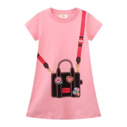 Jumping Meters 2-7T New Arrival Summer Girls Dresses Bag Print Hot Selling Baby Summer Frocks Clothes Frocks Party Birthday