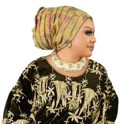 Glitter Pleated Women's Head Wraps Bonnet African Turban Cap Muslim Headscarf Bonnet Turbante Mujer