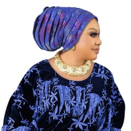 Glitter Pleated Women's Head Wraps Bonnet African Turban Cap Muslim Headscarf Bonnet Turbante Mujer