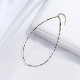7mm Pearl Necklace Freshwater Natural Stone Choker For Women Stainless Steel Stainless Jewelry Amethyst Chains