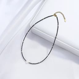 7mm Pearl Necklace Freshwater Natural Stone Choker For Women Stainless Steel Stainless Jewelry Amethyst Chains