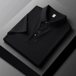 High end brand printed polo shirt men's short sleeve summer fashion business casual seamless ice silk breathable golf T-shirt
