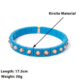 2024 Colorful Rhinestone Beads Women Bracelet Enamel Candy Color Elastic Bangle Bohemian Jewelry Accessories