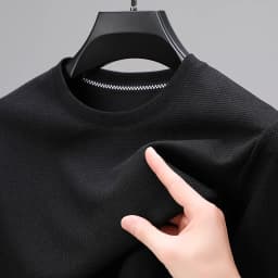 2026 Men's New Waffle Round Neck Short Sleeved T-shirt Summer Comfortable Top